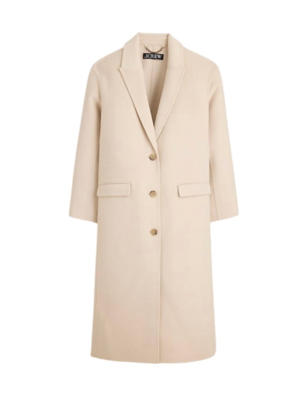 NWT JCrew Chiara Topcoat Coat Womens 4 T Tall Cream Double Face Wool Cashmere